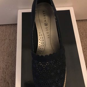 New Karen Scott Tasha Platform Espadrille Wedges